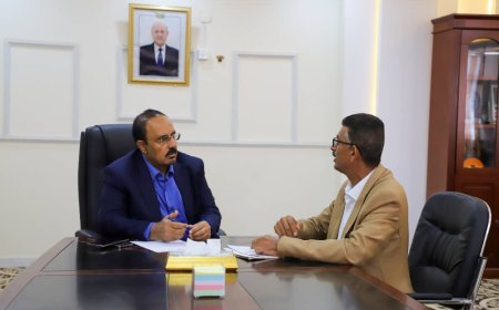 محافظ حضرموت يناقش خطة نشاط مكتب وزارة الشؤون الاجتماعية والعمل بالساحل للنصف الثاني للعام 2023م