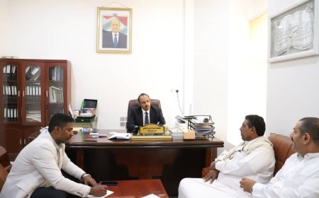 المحافظ بن ماضي يبحث أوضاع مديرية تريم وسُبل استئناف مشروع الصرف الصحي