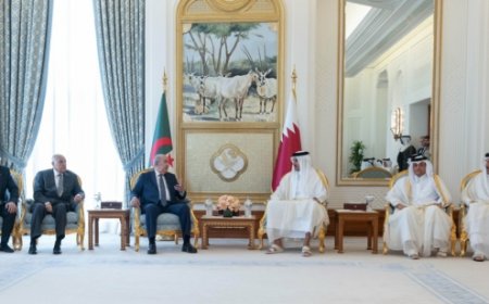أمير قطر يبحث مع الرئيس الجزائري قضايا إقليمية ودولية