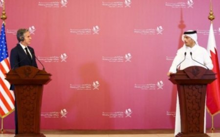 وزيرا خارجية قطر وأمريكا يبحثان أزمة أوكرانيا و"نووي إيران"