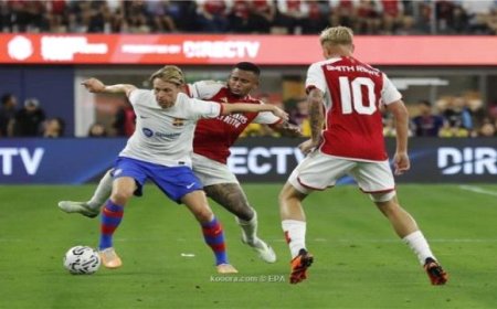 برشلونة يفتتح تحضيراته الصيفية بخماسية من آرسنال