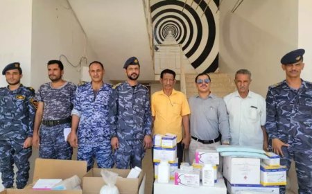 تقديم أدوية إسعافية لقيادة شرطة الدوريات وأمن الطرق بالوادي والصحراء