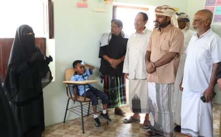 بن حبريش يطلع على أنشطة مركز رعاية وتأهيل ذوي الإعاقة في مديرية الديس الشرقية