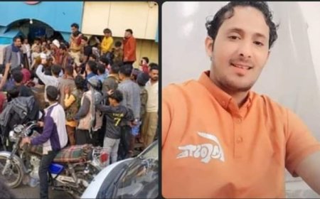 مظاهرة غاضبة أمام مستشفى وسط اليمن بعد وفاة شاب بخطأ طبي