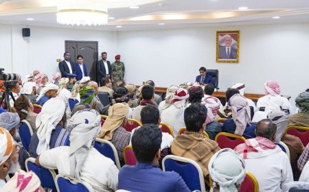 البحسني يؤكد أهمية دور القبائل والمجتمع المدني في دعم الحكومة لتحسين الأوضاع العامة