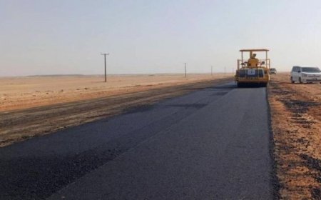 استكمال تأهيل المقطع الثالث من الطريق الدولي بشبوة