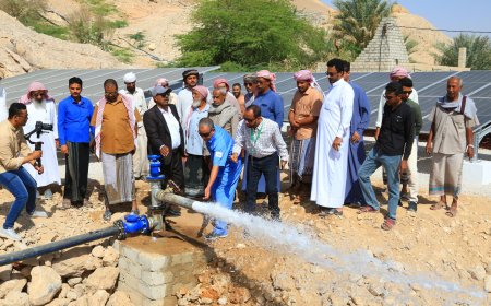 بتمويل بترومسيلة .. تشغيل مياه منطقة الردود بمديرية تريم بمنظومة الطاقة الشمسية