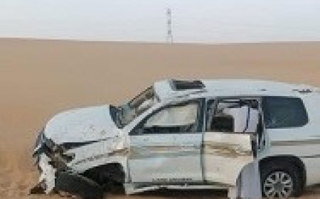 وفاة وإصابة سبعة يمنيين من أسرة واحدة في حادث سير بالسعودية