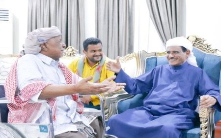 البحسني يلتقي بأحد القيادات العسكرية المناضلة في جيش البادية الحضرمي