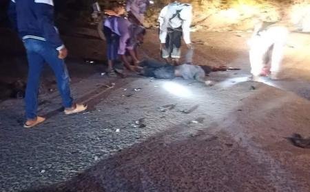 مقتل وإصابة 5 مواطنين في حادث تصادم مروع بين دراجتين