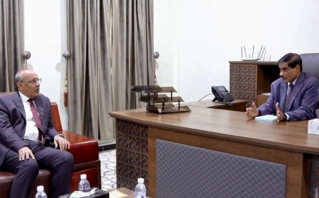 البحسني يطلع من رئيس الجمعية الوطنية على نشاط الجمعية وخططها للعام الجاري