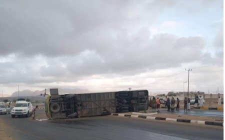انقلاب حافلة في بويش يسفر عن إصابات وموقع السدة نيوز يحصل على تفاصيل خاصة