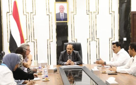 محافظ حضرموت يناقش خطة اليونيسف بقطاعي المياه والإصحاح البيئي وتدخلاتها بمشاريع مستدامة