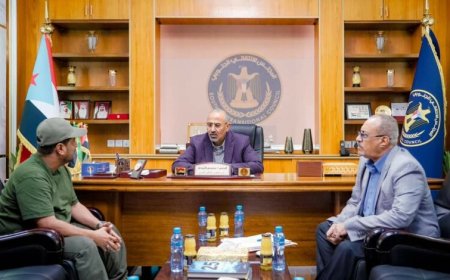 الزُبيدي يطّلع على سير العمل الأمني بمحافظة أبين