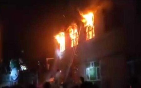 حريق هائل يلتهم منزل مواطن في إب خلال حفل زفاف ابنته