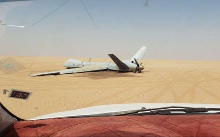 سقوط طائرة مسيرة في صحراء محافظة مأرب