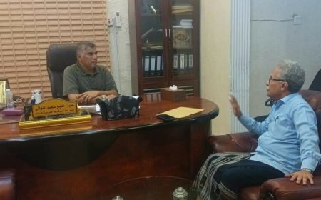 المنهالي وبانخر يناقشان الوضع الأمني في مديرية دوعن