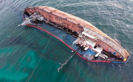 العثور على 9 بحارة وجثة من طاقم ناقلة النفط التي انقلبت قبالة عمان وهي في طريقها إلى عدن