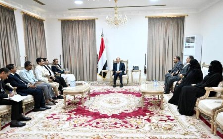 العليمي يشيد بدور مؤسسات حضرموت المدنية في التنمية المحلية