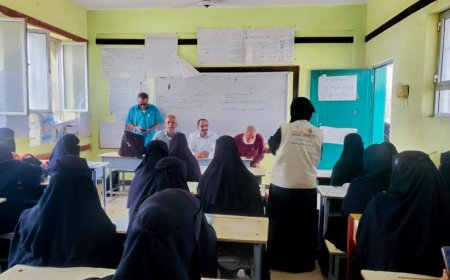 مدير عام التأهيل بوزارة التربية والتعليم في زيارة لمشروع الوصول إلى التعليم في الريف بمديرية تبن