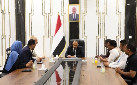 المحافظ بن ماضي يبحث مع وفد UNDP مشاريع البرنامج والتحضير لعقد ورشة تقويمية بالمكلا