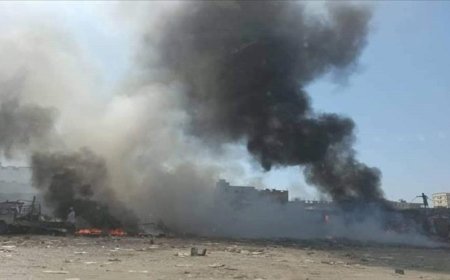 اندلاع حريق هائل في سوق الخضار المركزي بعتق