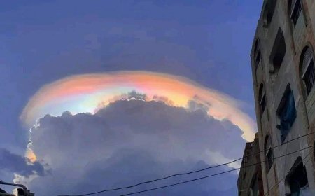 ظهور سحابة نادرة في سماء تعز تنبئ بأمطار غزيرة