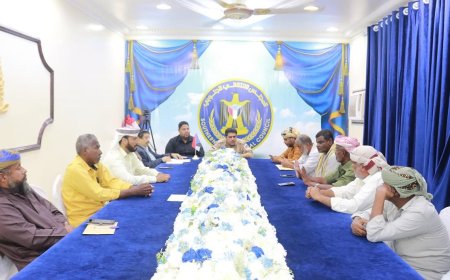 رئيس تنفيذية انتقالي حضرموت يلتقي لجنة الحشد بالساحل لمليونية الهوية الجنوبية