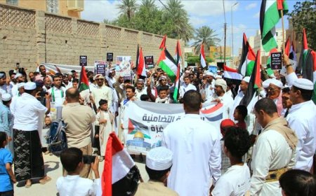 وقفة تضامنية في سيئون دعماً لغزة وصمود المقاومة