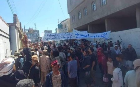 محتجّون في لحج يتهمون مستشفى حكوميًا وصيدليات ببيع الأدوية المجانية