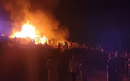 عاجل: حريق هائل يلتهم منازل المهمشين في الغيضة والإطفاء تهرع للموقع