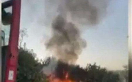 صاروخ حوثي يتسبب بحريق في إسرائيل