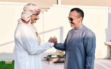 ظهور نجل صالح أحمد علي برفقة محافظ شبوة ابن الوزير
