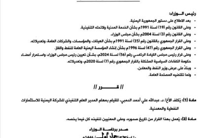 بن مبارك يتجاوز صلاحيات العليمي ويعيّن مديرًا لشركة وايكوم