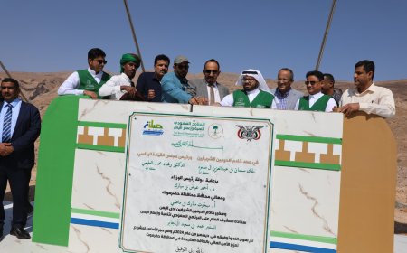 محافظ حضرموت يضع حجر الأساس لمشروع تعزيز الأمن المائي بالطاقة المتجددة 