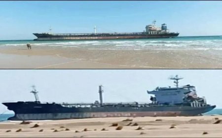 كارثة بيئية جديدة.. سفينة محملة بالمشتقات النفطية تجنح قبالة سواحل شبوة