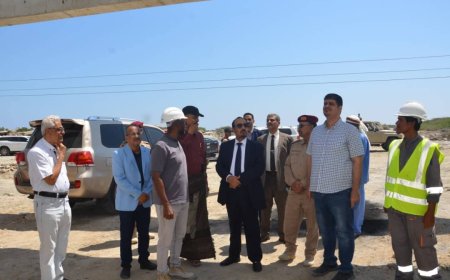 المحافظ بن ماضي يطلع على أعمال إنجاز جسر غرير بنظام الصب المُسبق بنسبة 43%