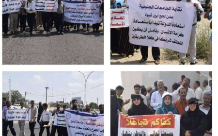 أساتذة الجامعات في عدن يرفعون الصوت: نريد رواتب تليق بكرامتنا