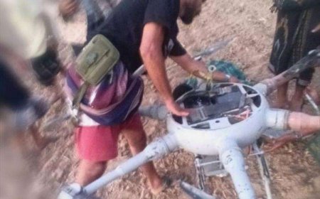 المقاومة الوطنية تسقط مسيّرة حوثية تحمل قذيفة هاون جنوب الحديدة