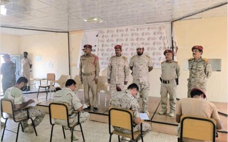 المنطقة العسكرية الثانية تدشن الامتحانات النهائية لدورة تأهيل قادة الفصائل بالمكلا