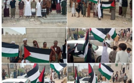 المهرة.. وقفة احتجاجية تنديدا بجرائم الحصار والتجويع في غزة