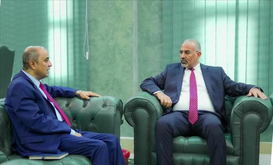 لقاء بن بريك والزُبيدي يناقش الإصلاحات الاقتصادية وصرف المرتبات