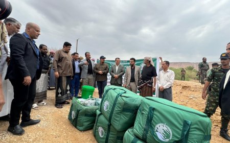 المحافظ بن ماضي يدشن مشروع إغاثة عاجل للمتضررين من السيول بوادي حضرموت