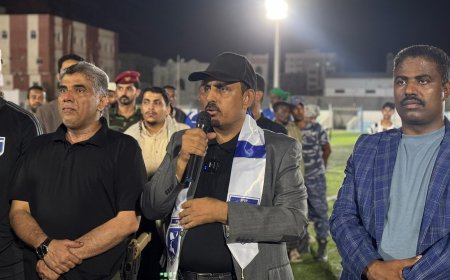 توديع رسمي لنادي التضامن بحضور محافظ حضرموت قبيل مغادرته للمعسكر الخارجي بجدة