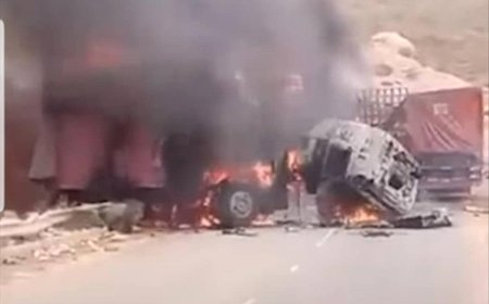 حريق هائل بعد حادث اصطدام قاطرتين على خط حصوين – نشطون