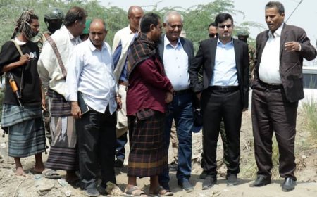 نائب وزير المياه والبيئة يزور أبين ويؤكد التوجه نحو حلول مستدامة لقطاع المياه والصرف الصحي