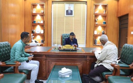 خلال لقائه مدير مكتب سبأ.. بن ماضي يؤكد دعم السلطة المحلية للكوادر الإعلامية