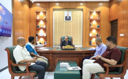 محافظ حضرموت يناقش احتياجات مديرية حجر وإصلاح أضرار السيول