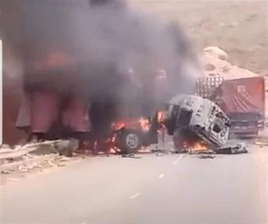 حريق هائل بعد حادث اصطدام قاطرتين على خط حصوين – نشطون