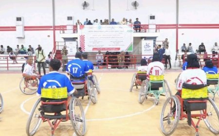 برعاية المحافظ بن ماضي.. انطلاق معسكر فريق السلة كراسي متحركة في حضرموت